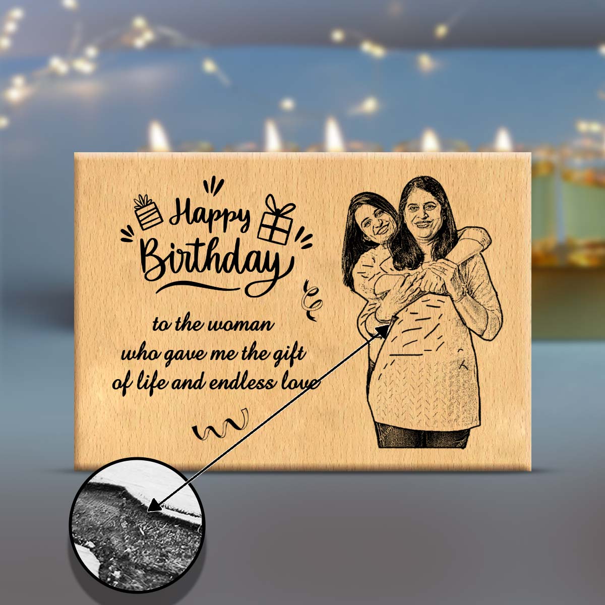 Personalised Happy Birthday Wooden Frame Plaque-3