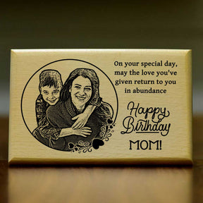 Personalized Engraved Birthday Wooden Photo Frame For Mom