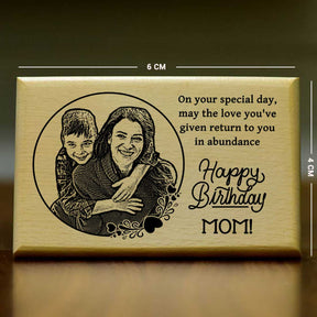 Personalized Engraved Birthday Wooden Photo Frame For Mom