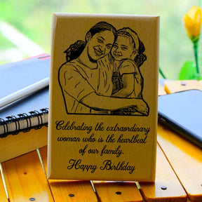 Personalized Engraved Wooden Photo Frame For Birthday