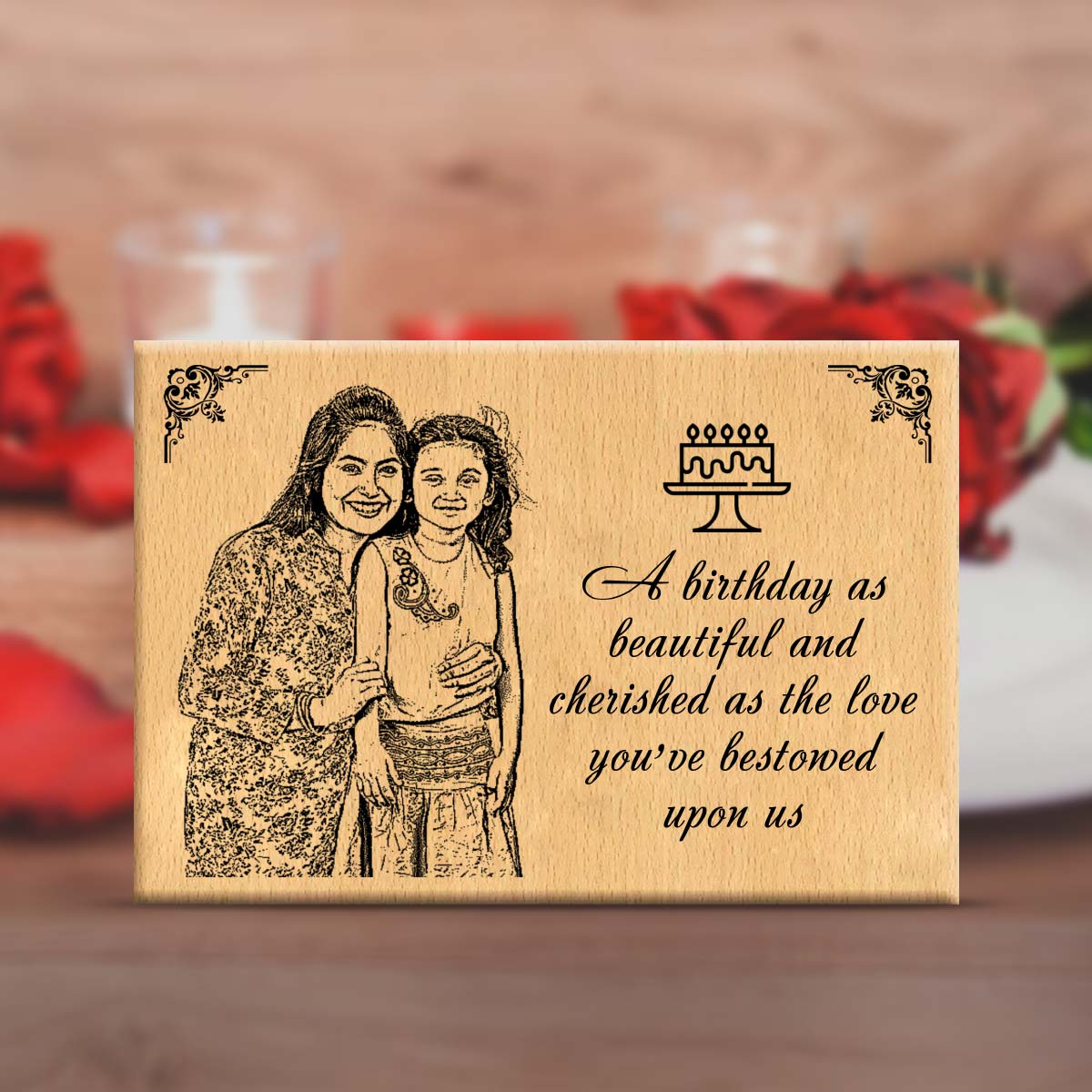 Personalised Beautiful's Birthday Wooden Frame Plaque-2