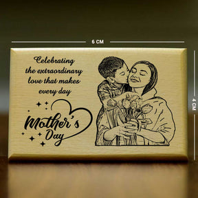Customized Quoted Engraved Wooden Photo Frame For Mother's Day