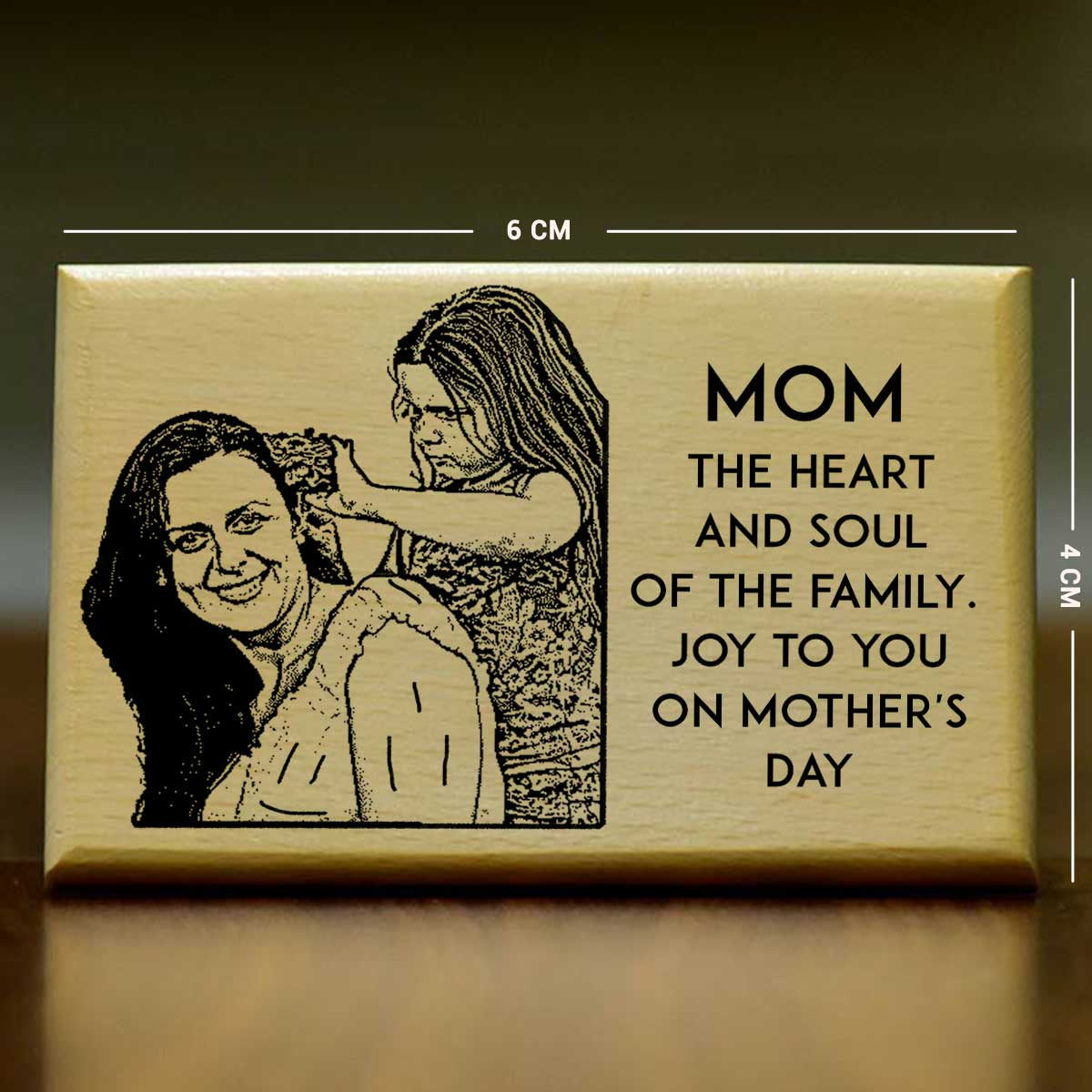 Personalized Mother's Day Engraved Wooden Photo Frame