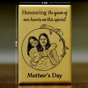 Customized Engraved Wooden Photo Frame For Mother's Day