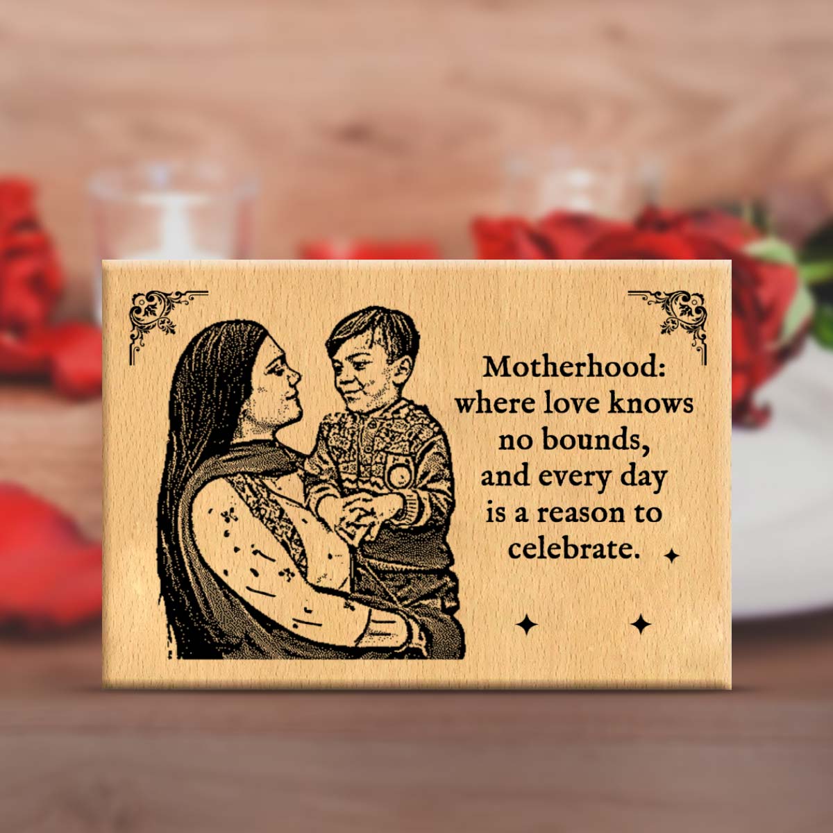 Personalised Motherhood Wooden Frame Plaque-2