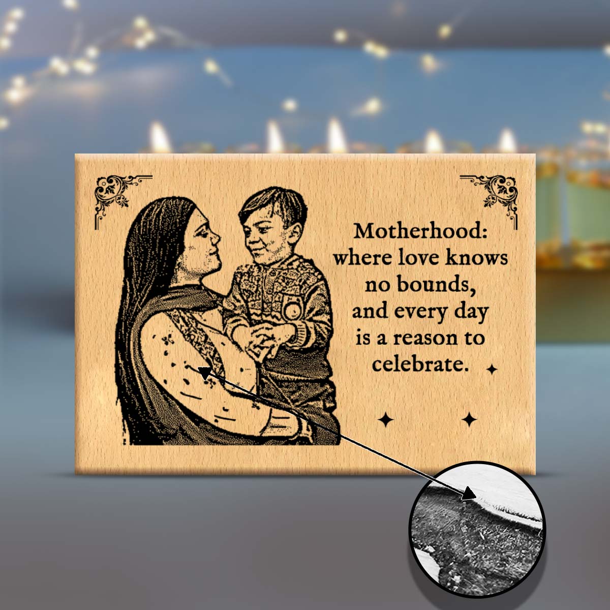 Personalised Motherhood Wooden Frame Plaque-3