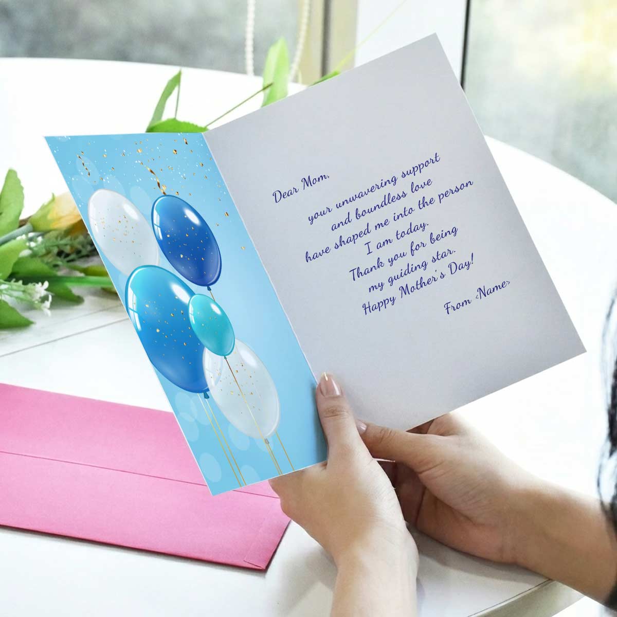 Personalized Love You Mom Photo Greeting Card Gift For Mother's Day