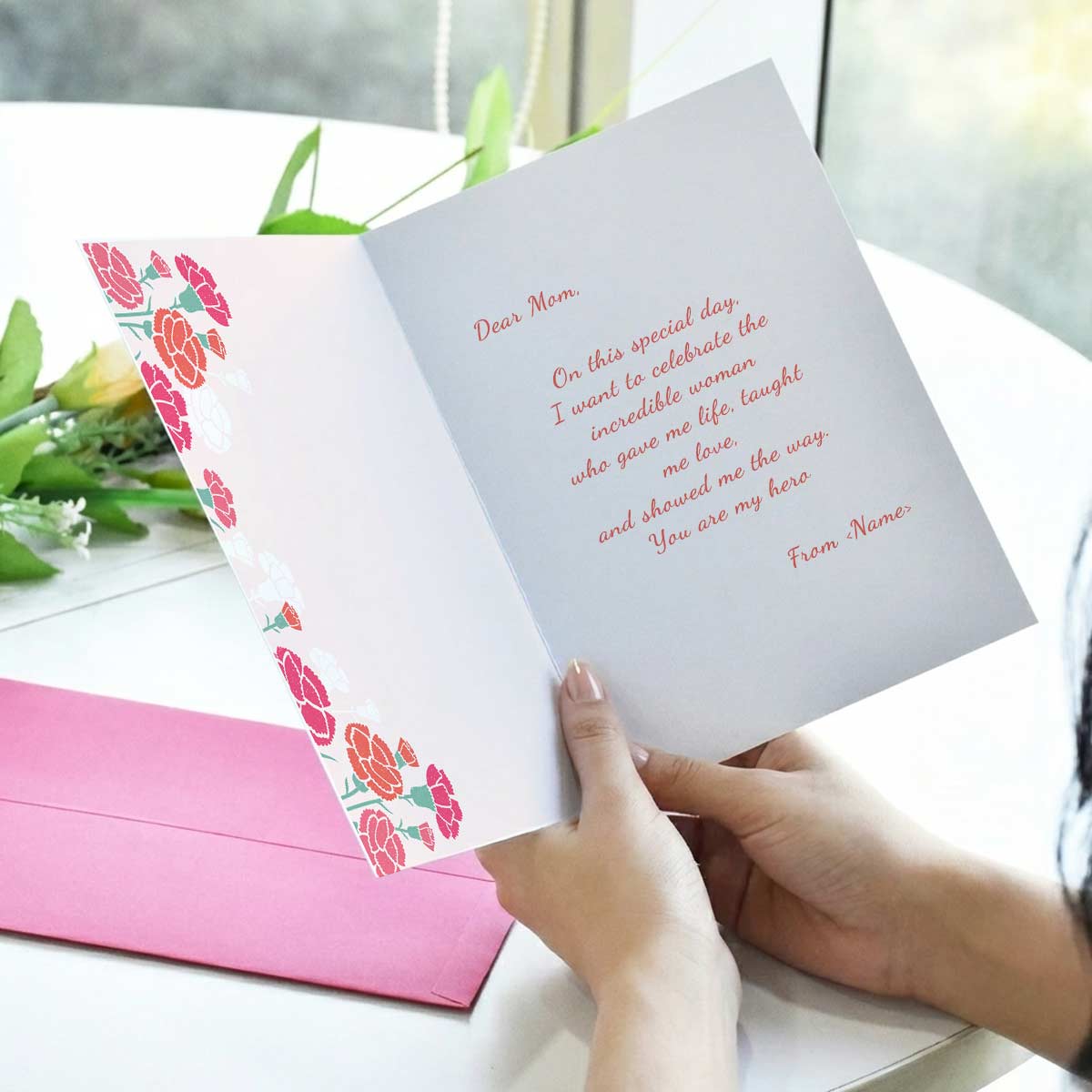 Personalized Mom Photo Greeting Card Gift For Mother's Day