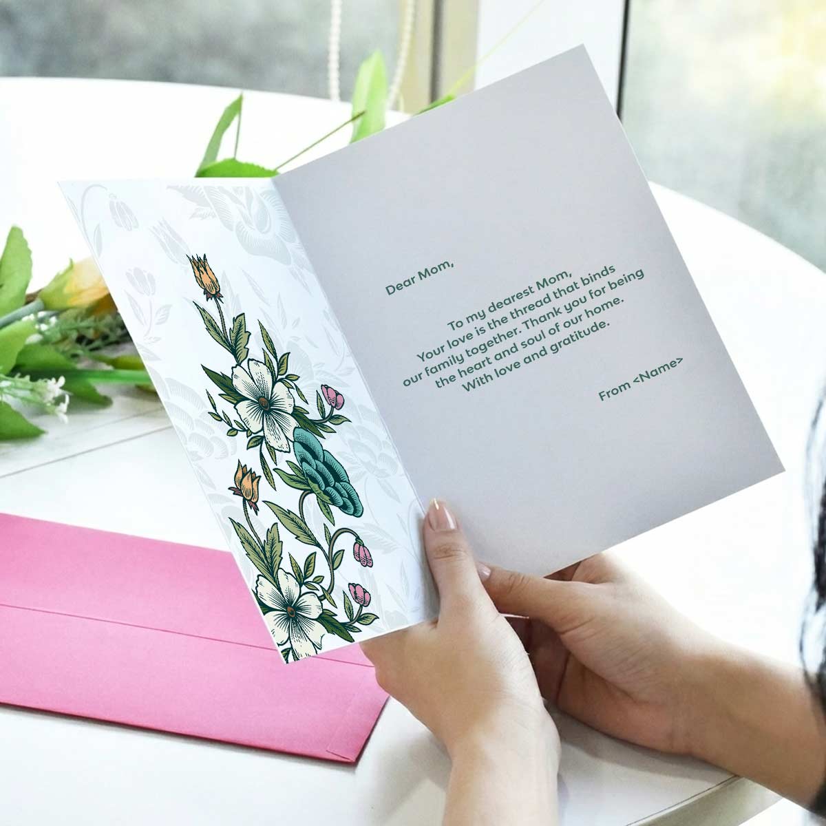 Customized Happy Mother's Day Photo Greeting Card Gift For Mom