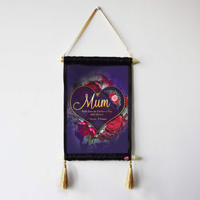 With Love Mom Customized Poly Satin Scroll