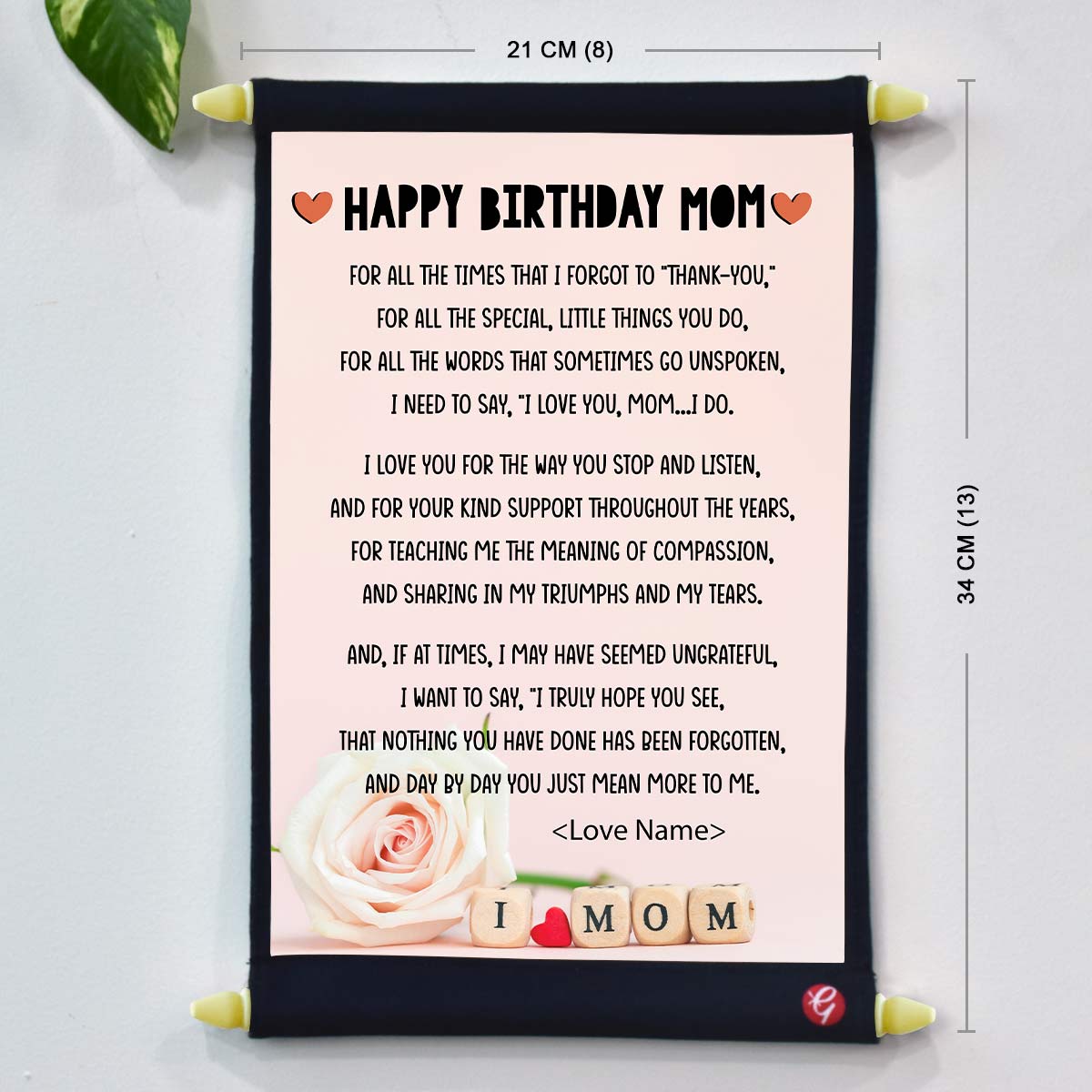 Personalised Happy Birthday Mom Scroll-6