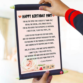 Personalised Happy Birthday Mom Scroll