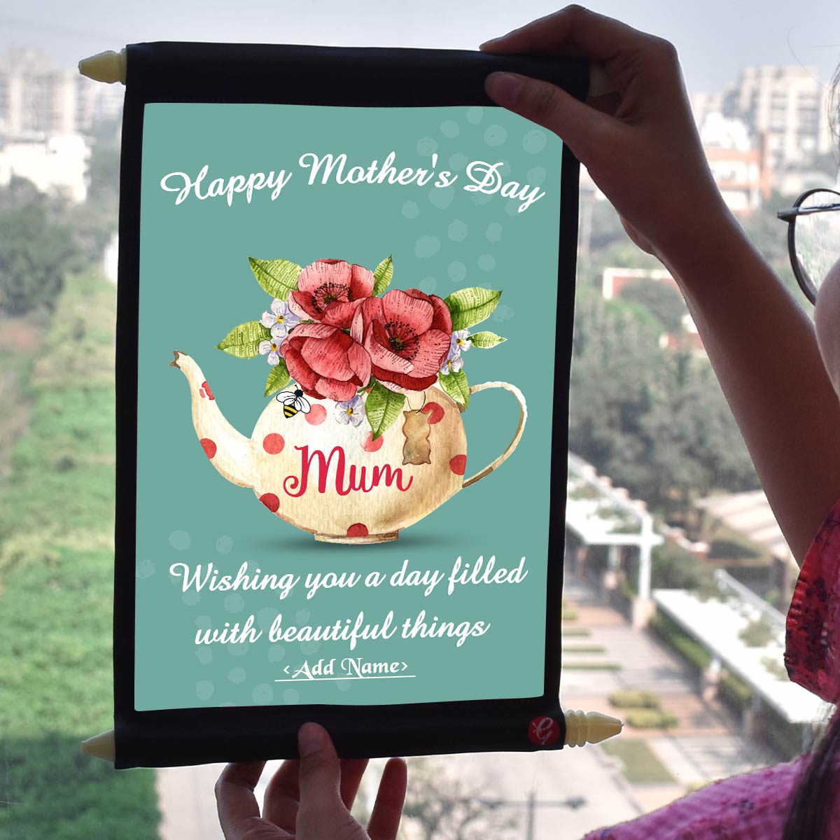 A Day Filled with Beautiful Things Mothers Day Gift Satin Scroll