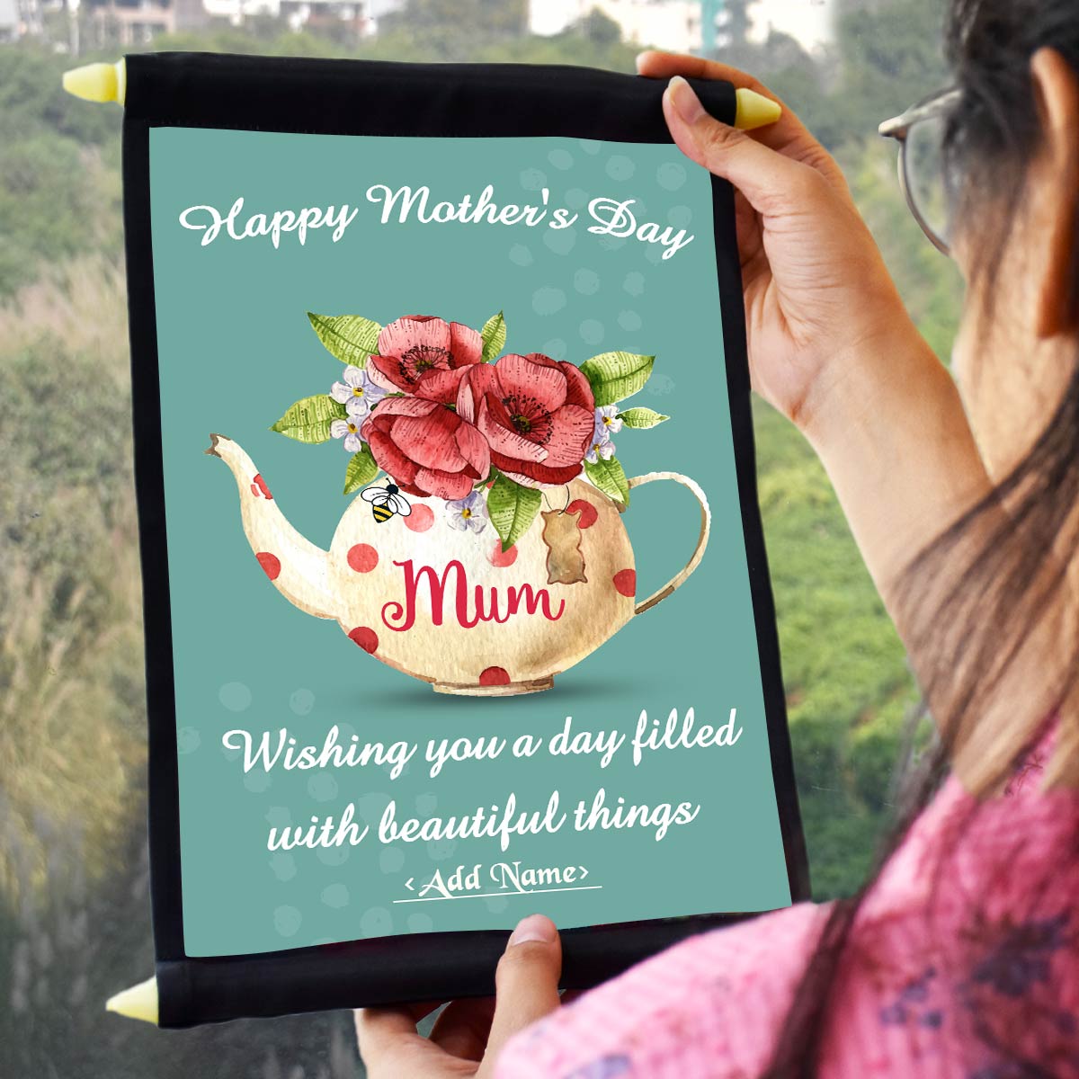 A Day Filled with Beautiful Things Mothers Day Gift Satin Scroll-3