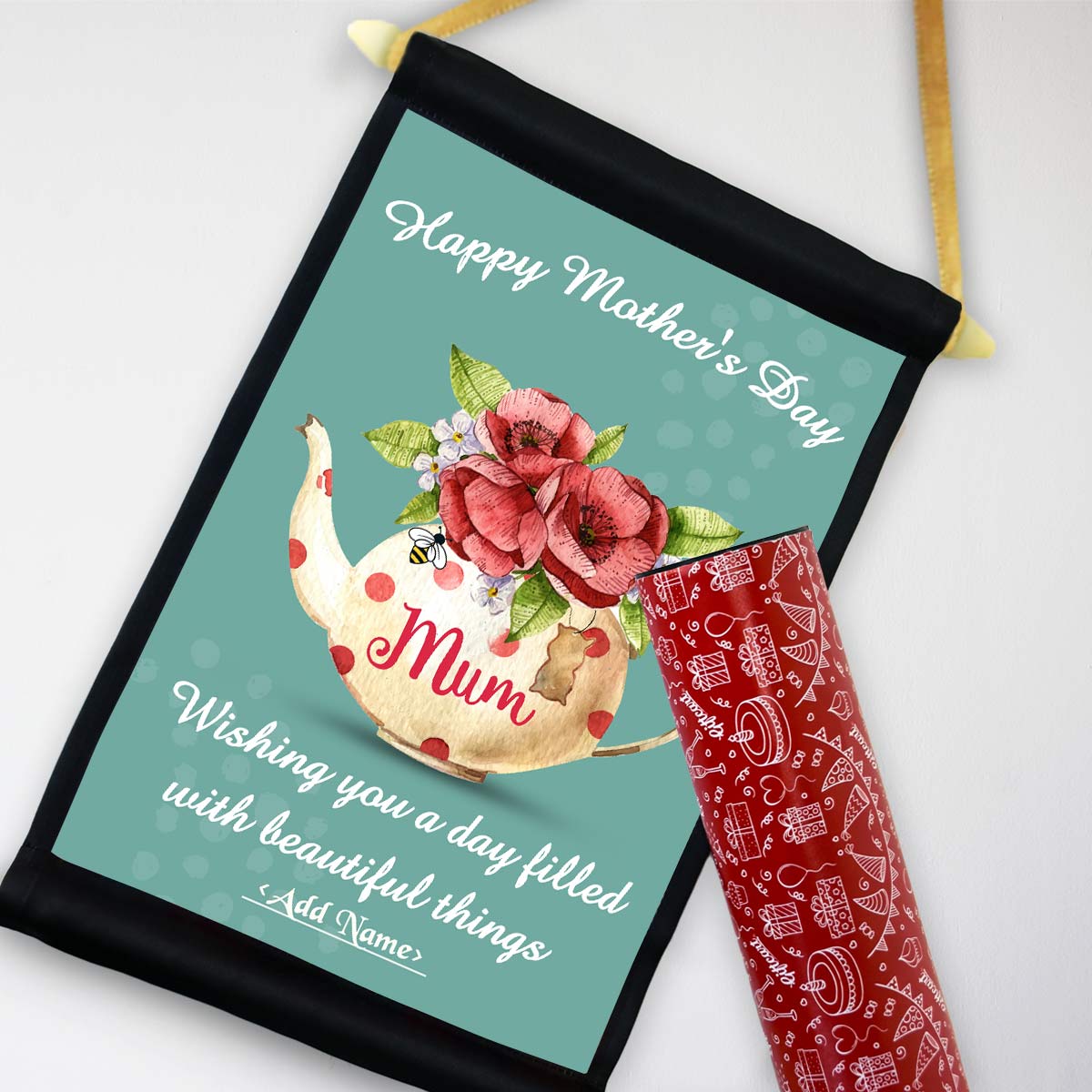 A Day Filled with Beautiful Things Mothers Day Gift Satin Scroll-4