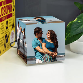 Personalised Lovely Couple Cube Lamp