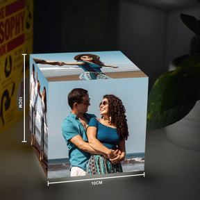 Personalised Lovely Couple Cube Lamp