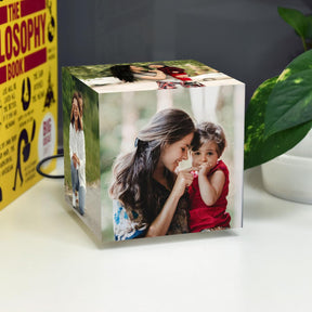 Personalized Mini Cube Photo Lamp for Mom