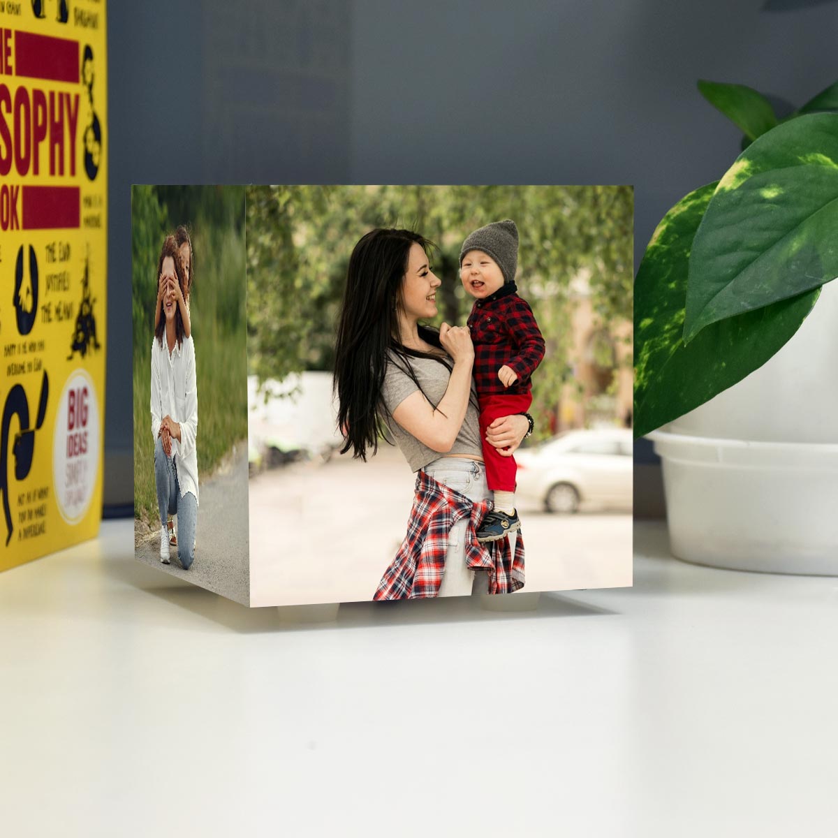 Personalized Mini Cube Photo Lamp for Mom