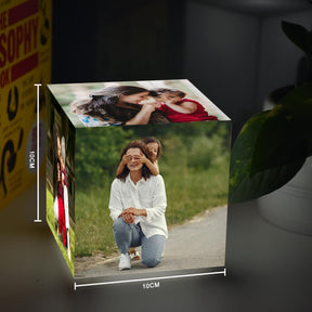 Personalized Mini Cube Photo Lamp for Mom