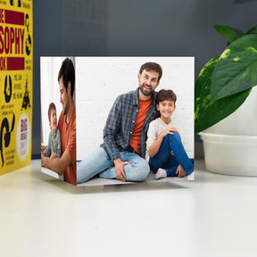 Personalized Mini Cube Photo Lamp for Dad