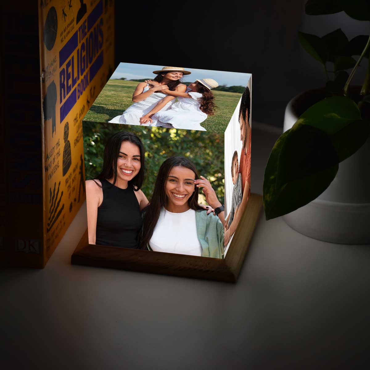 Personalized Mini Cube Photo Lamp for Sister