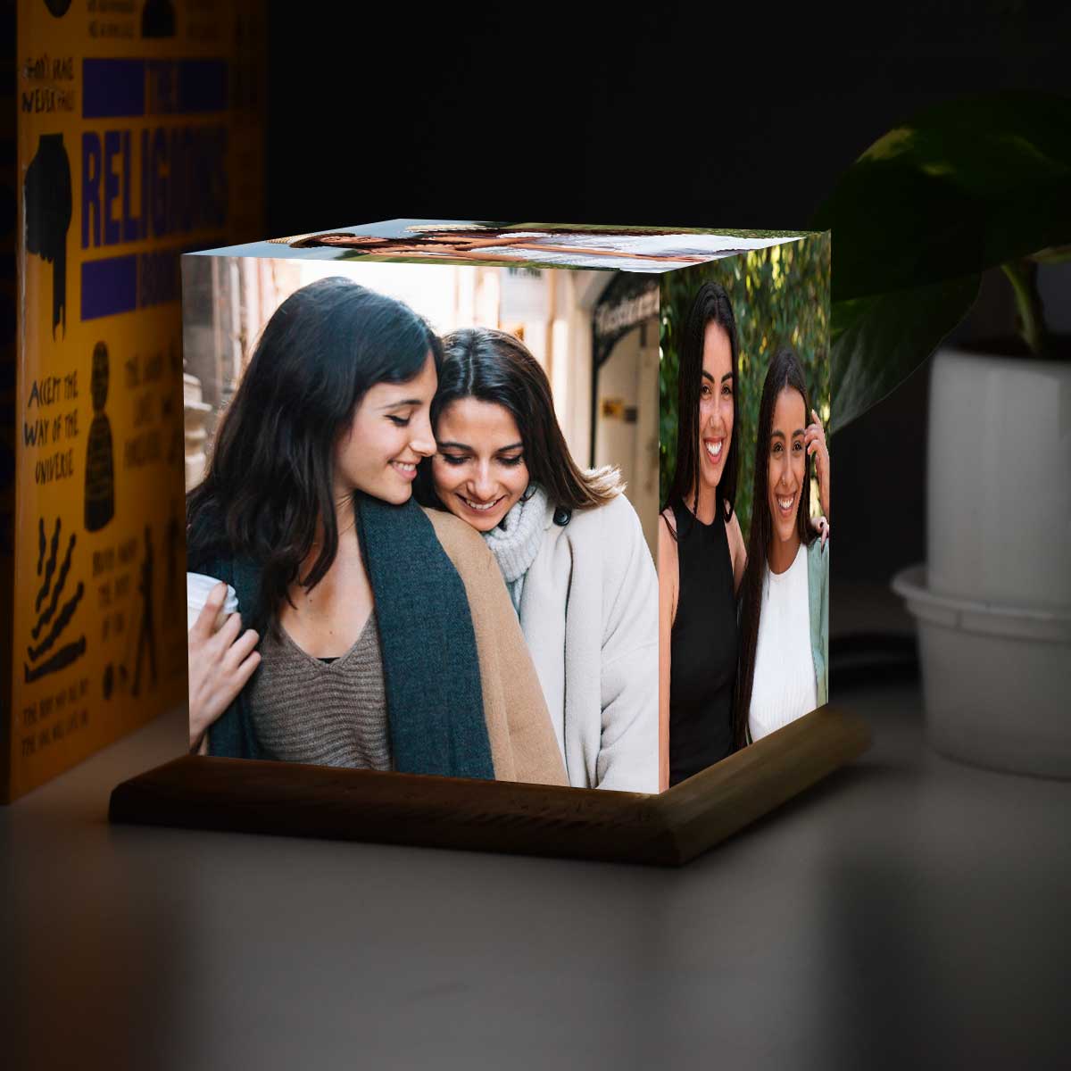 Personalized Mini Cube Photo Lamp for Sister