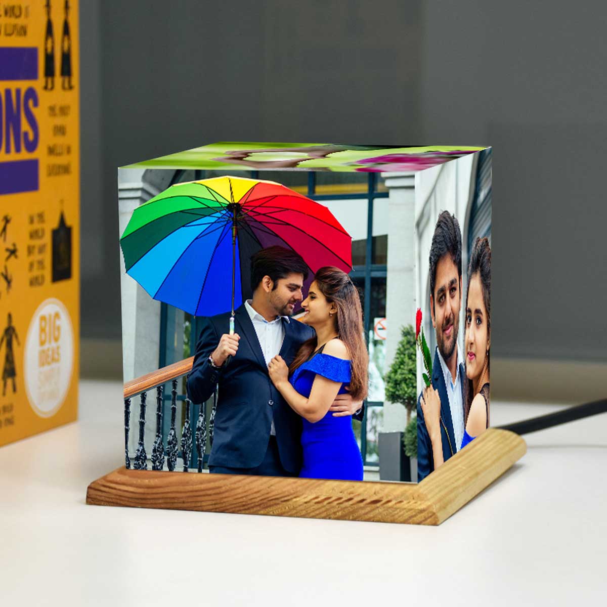 Personalised Lovely Couple Cube Lamp