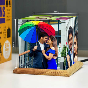 Personalised Lovely Couple Cube Lamp