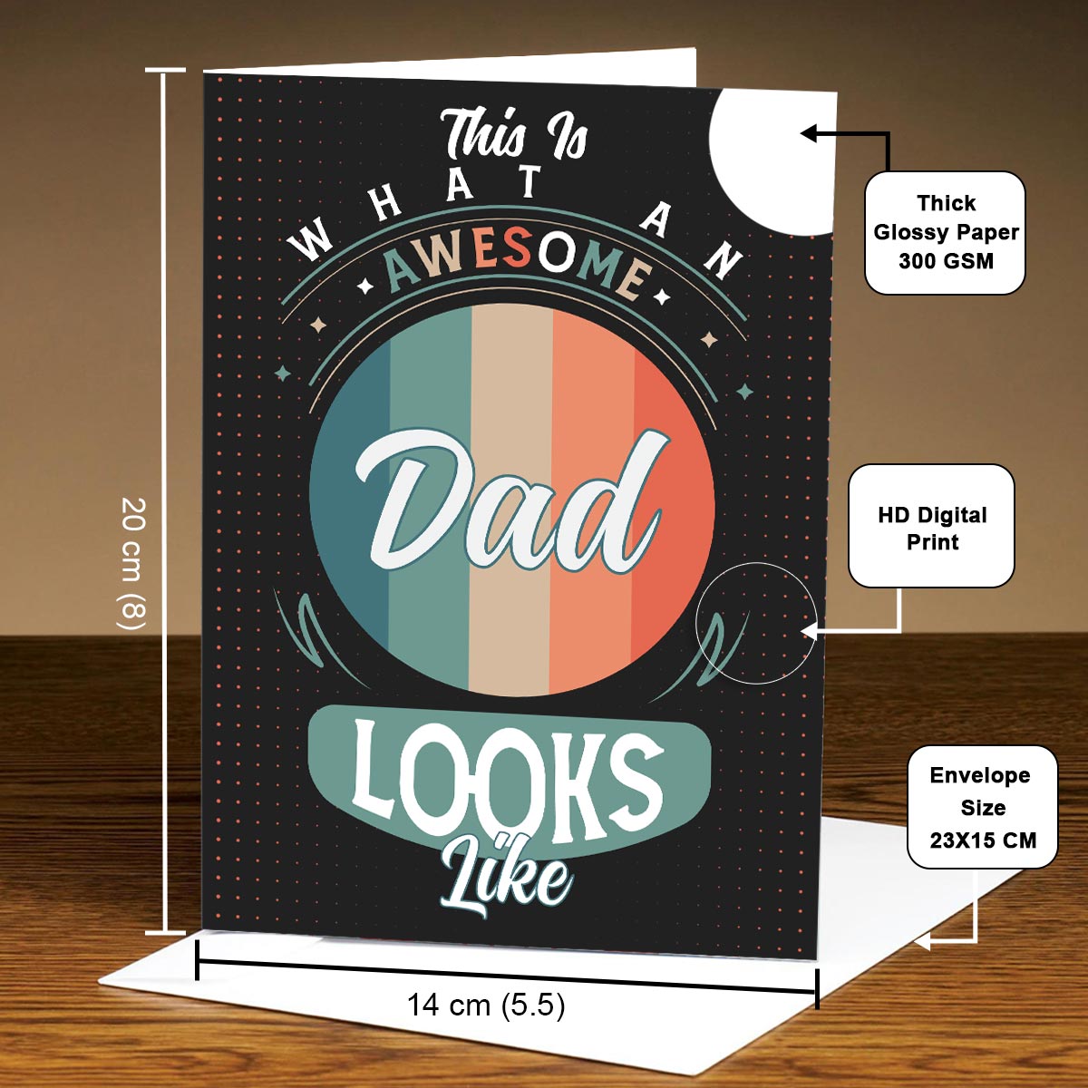Personalised This is Awesome Dad Mirror Card-5