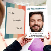 Personalised This is Awesome Dad Mirror Card-1