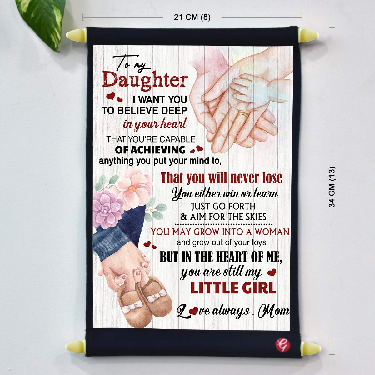 you are still my little girl Satin Scroll