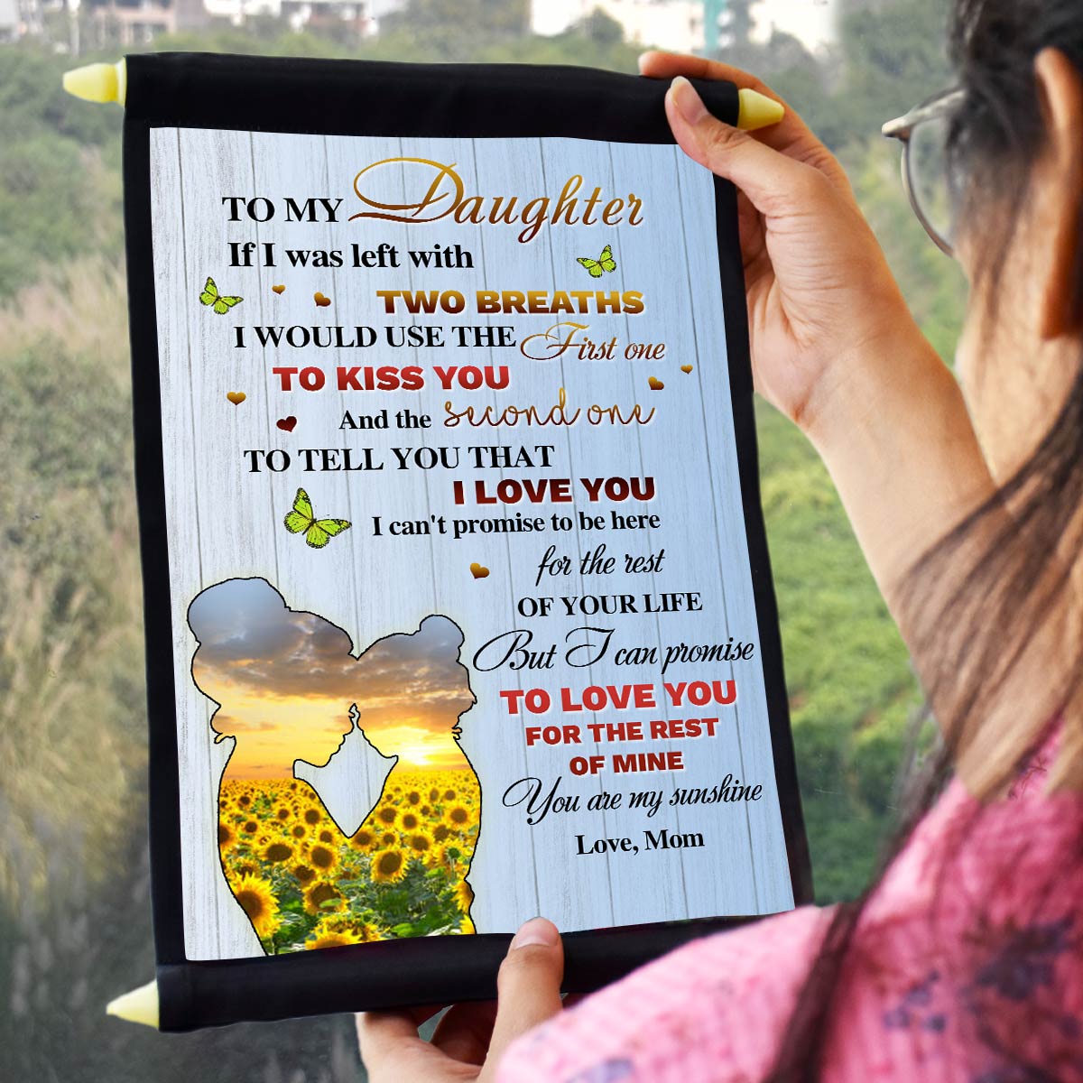 My Daughter - I Love You Satin Scroll