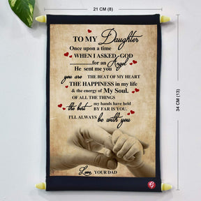 I Love You my Daughter, love dad Satin Scroll