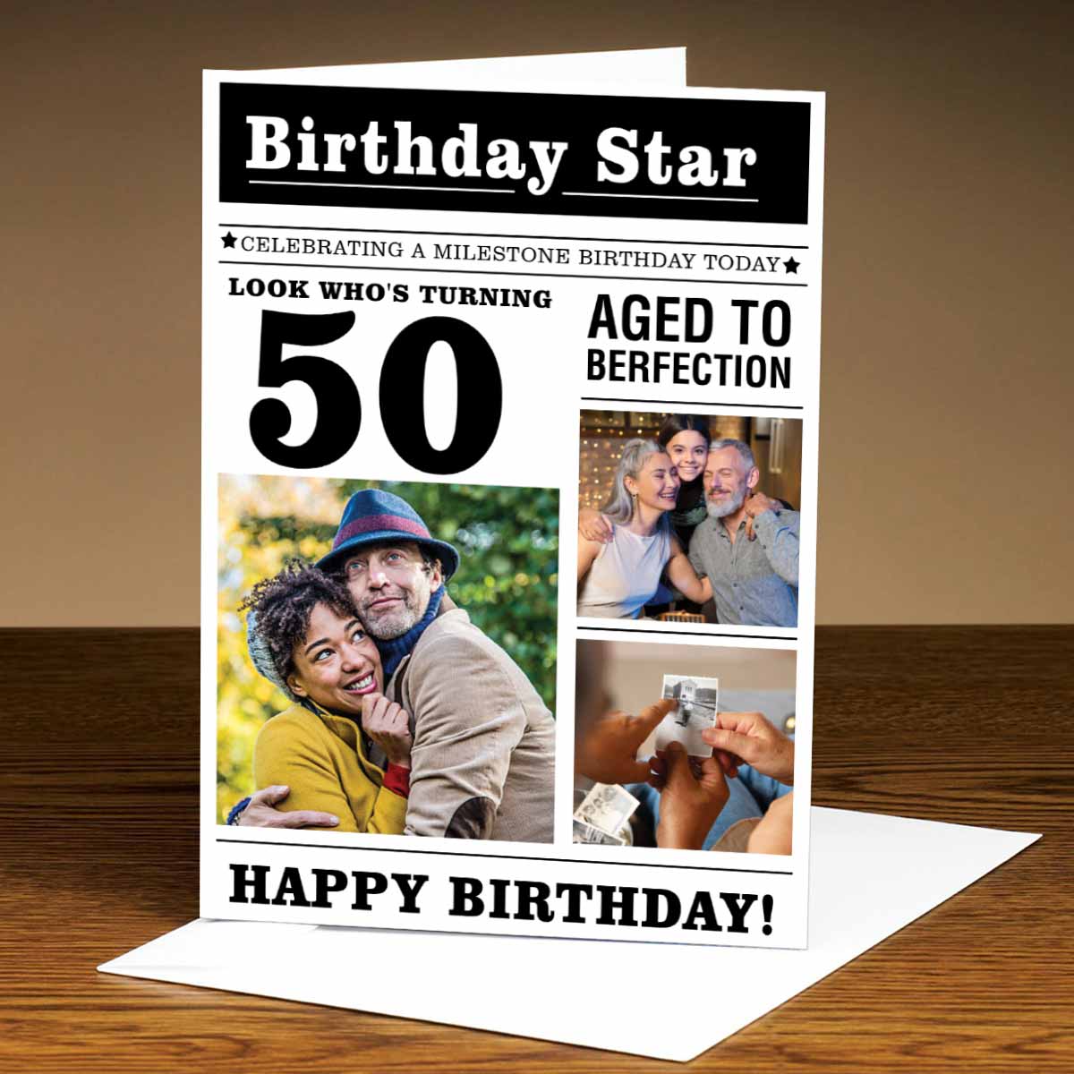 Birthday Star Milestone Greeting Card