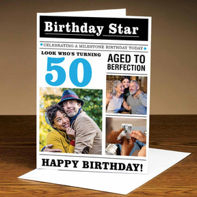 Birthday Star Milestone Greeting Card