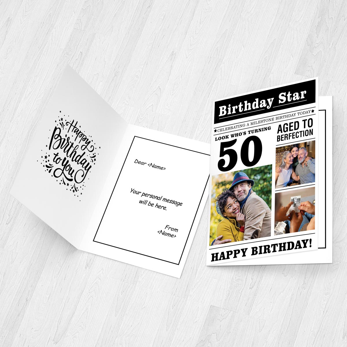 Birthday Star Milestone Greeting Card