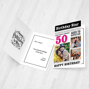 Birthday Star Milestone Greeting Card