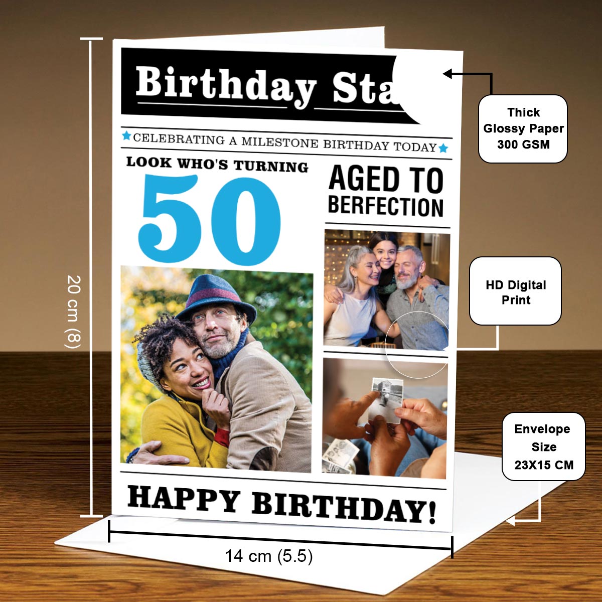 Birthday Star Milestone Greeting Card