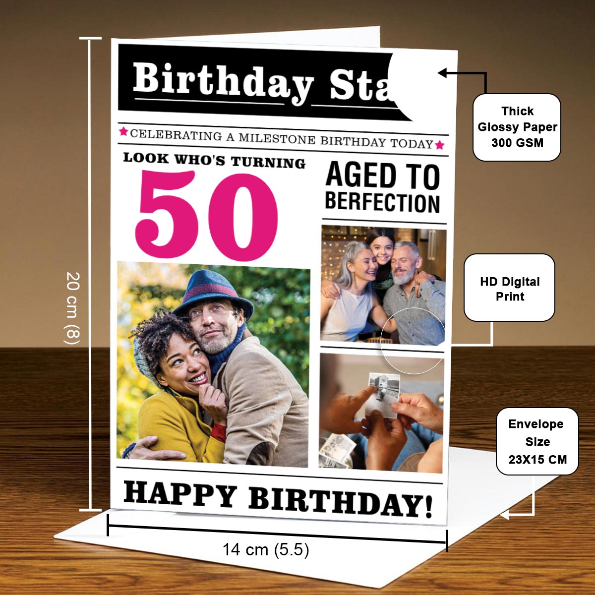 Birthday Star Milestone Greeting Card