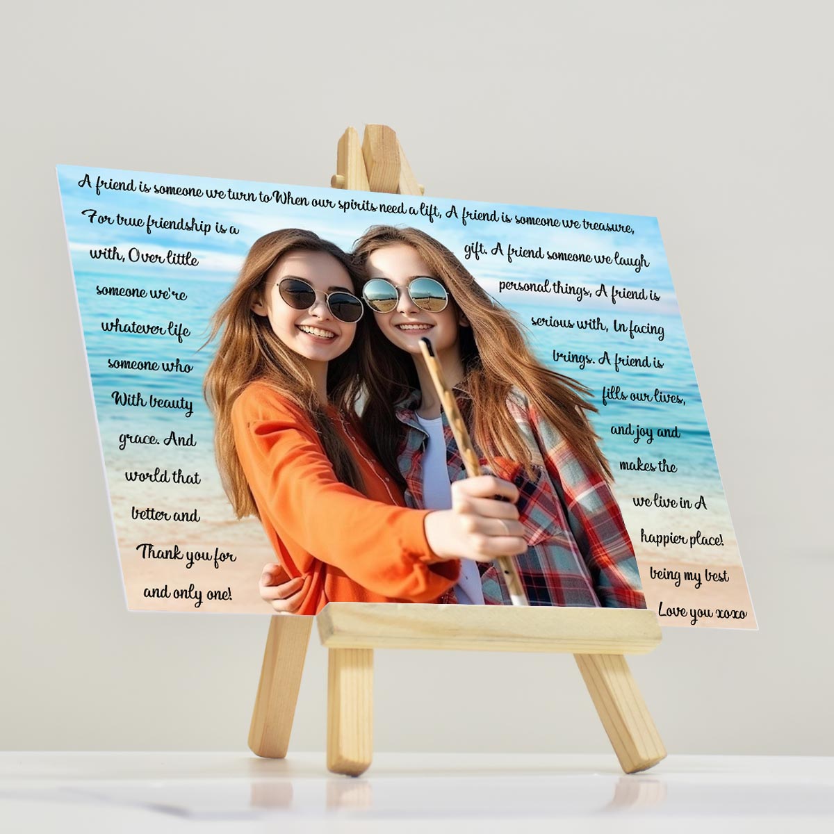 Personalised True Friendship Mini Easel