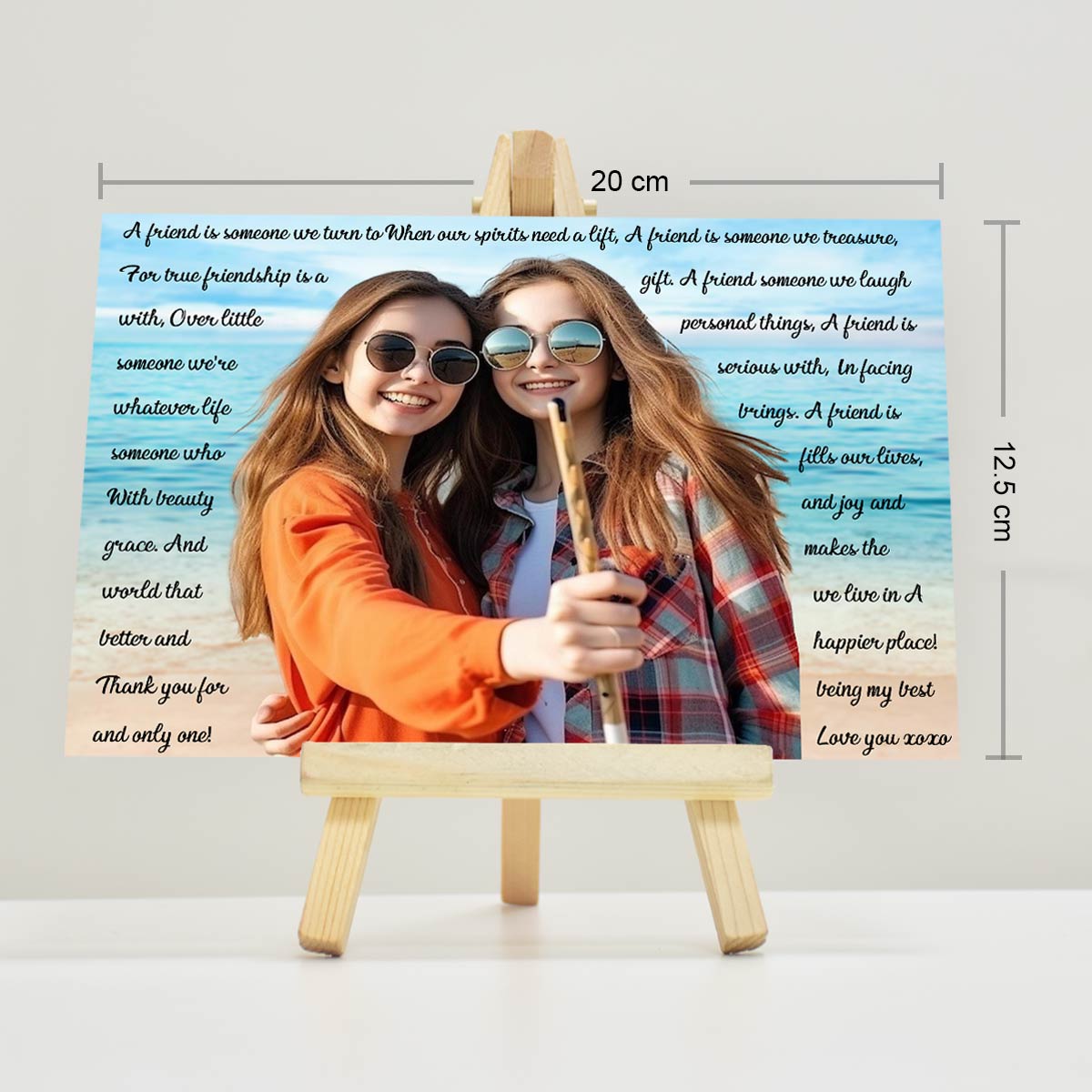 Personalised True Friendship Mini Easel