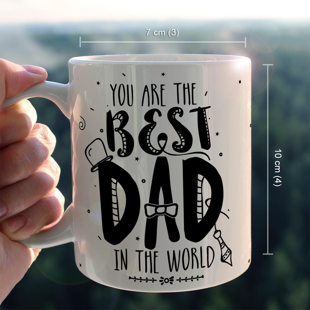 Personalised Best Dad in the World Coffee Mug