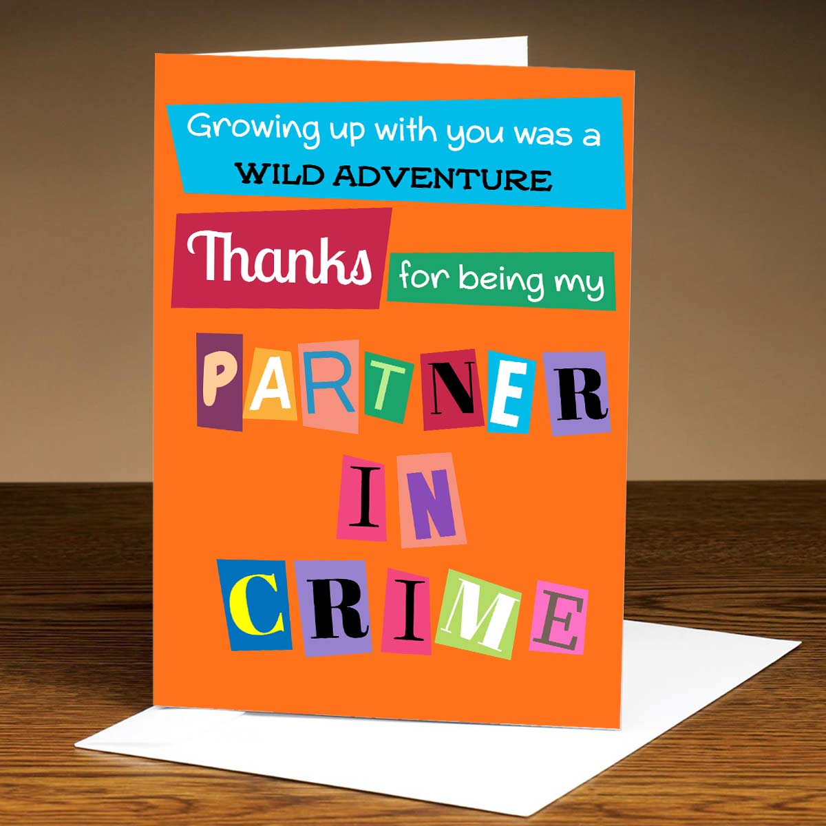 Personalized Partner In Crime Greeting Card for Couple, Family, Friend