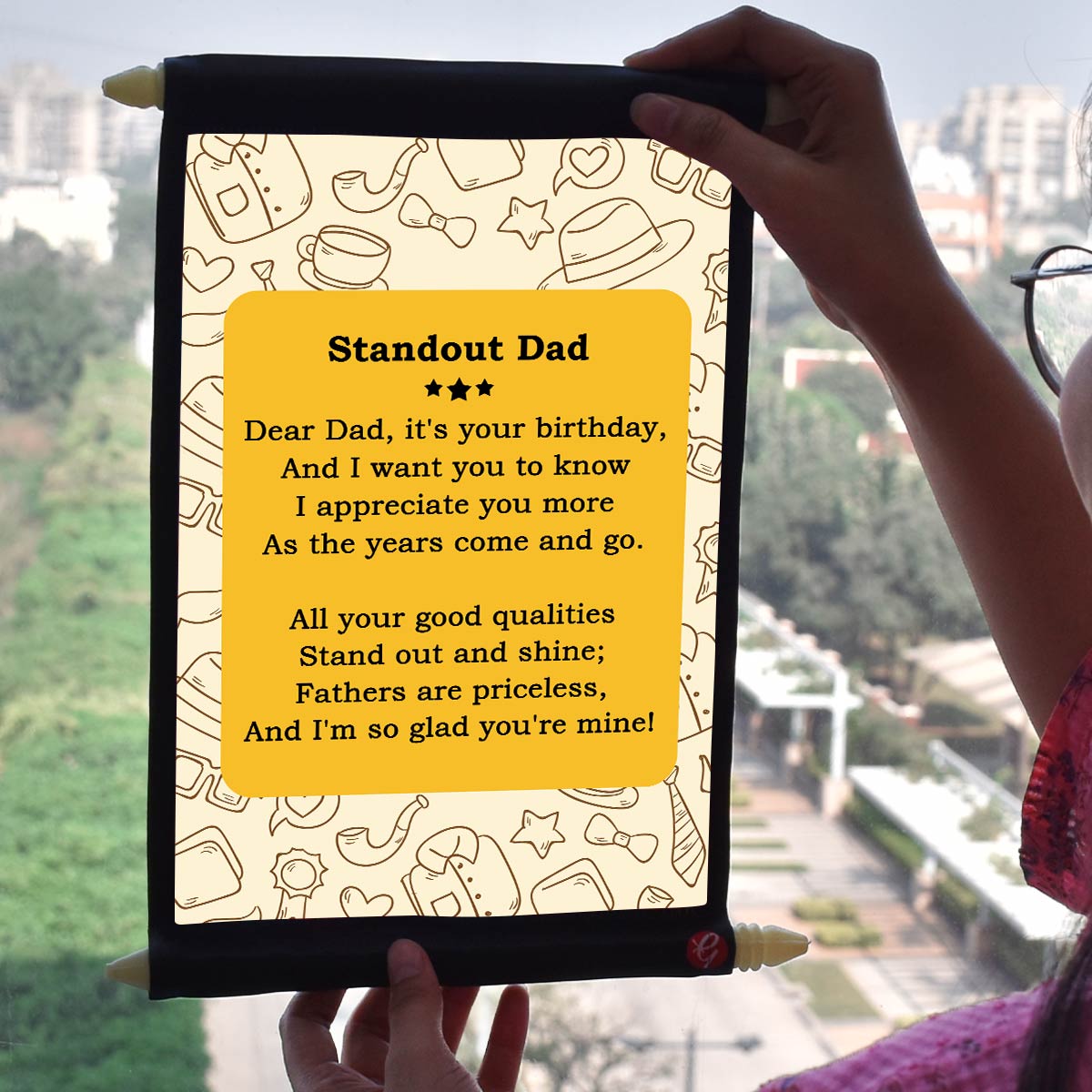 Stand Out Dad Birthday Scroll for Dad