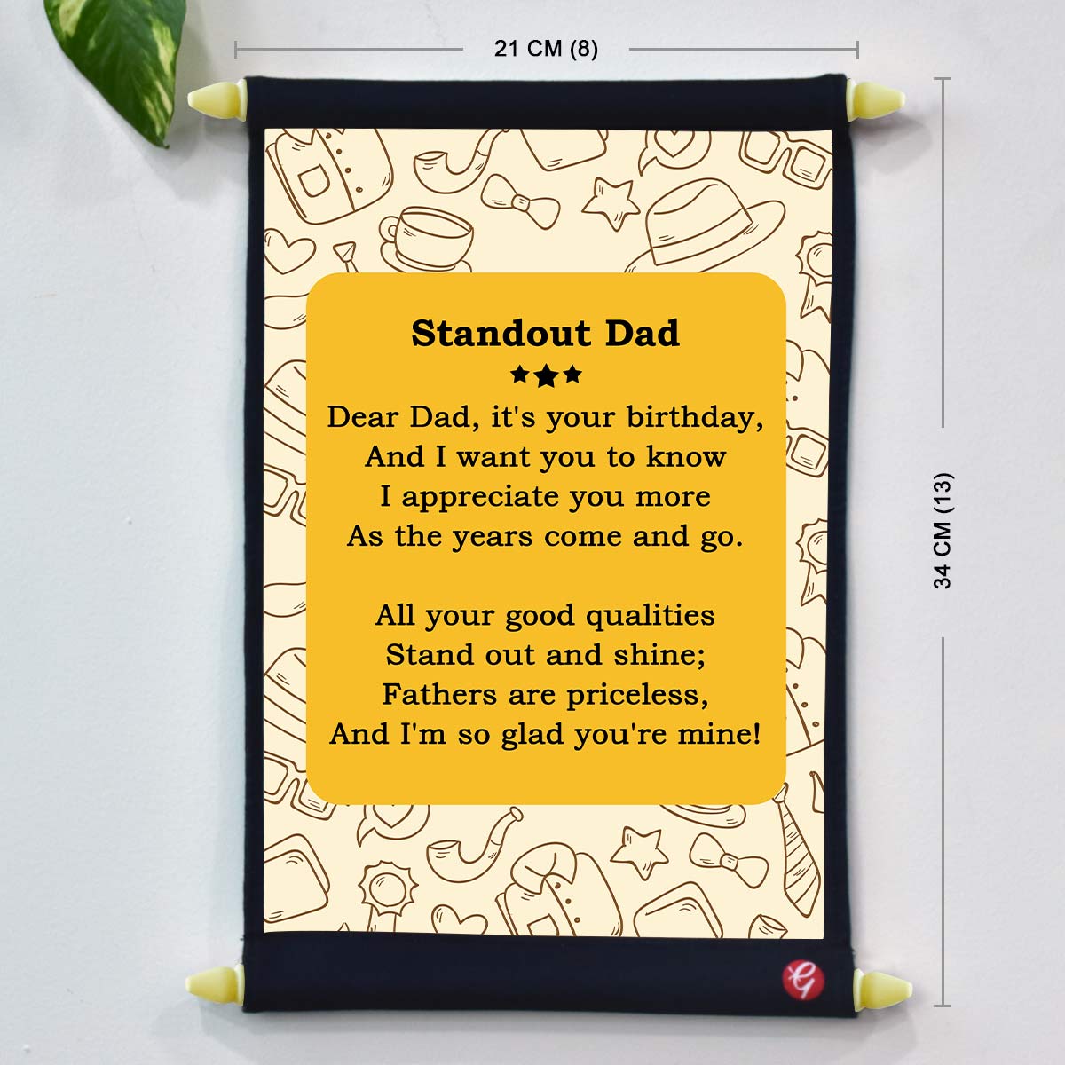 Stand Out Dad Birthday Scroll for Dad