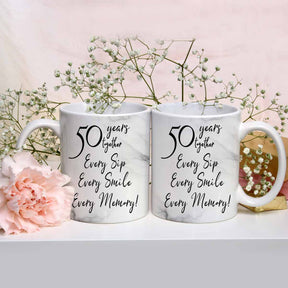 50 Years Together Anniversary Set of 2 Coffee Mug