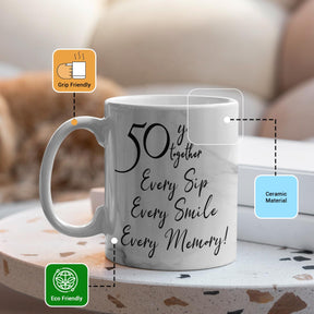 50 Years Together Anniversary Set of 2 Coffee Mug