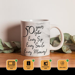 50 Years Together Anniversary Set of 2 Coffee Mug