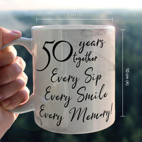 50 Years Together Anniversary Set of 2 Coffee Mug